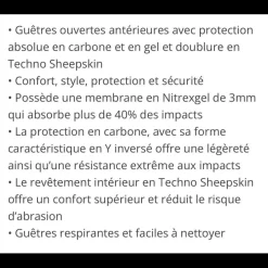 - Guêtres ouvertes antérieures Carbon Gel Absolute Save the Sheep noir*Veredus Online