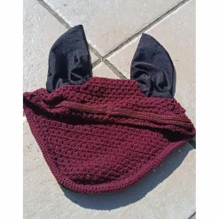 Bonnet cheval bordeau et noir*Fouganza Discount