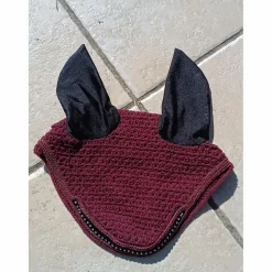 Bonnet cheval bordeau et noir*Fouganza Discount