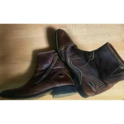 - Marque inconnue - Boots>Boots cuir marron v Equi confort