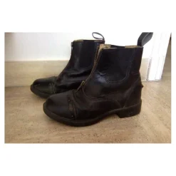 Equitheme Boots>Boots equithème zip cuir enfants