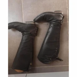 Ego7 Bottes>bottes d’équitation en cuir noir, taille 41 XL/O