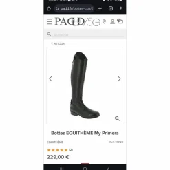 Bottes 36 xs*Equitheme Discount