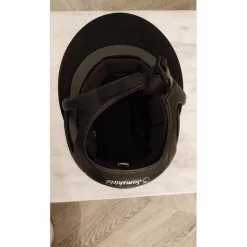 Casque d'équitation Miss Shield Shadowmatt Paint noir Crystal Fabric rose gold blason rose gold*Samshield Online