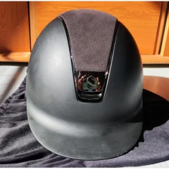 Casque shadowmatt top alcantara, chrome noir blason Swarovski taille M*Samshield Discount