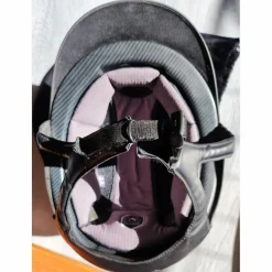 Casque shadowmatt top alcantara, chrome noir blason Swarovski taille M*Samshield Discount