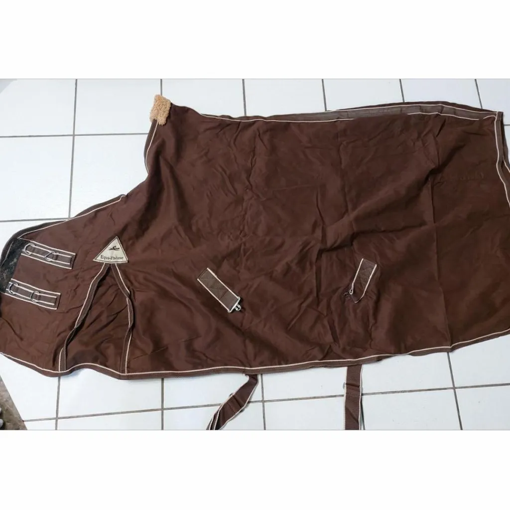 Equitheme Couvertures>Chemise d'écurie marron de la marque