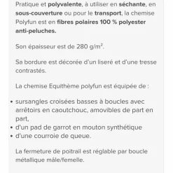 Chemise polaire POLYFUN*Equitheme