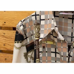 Chemisier motif équestre - jockey - vintage - équitation - Taille M*- Marque inconnue - Sale