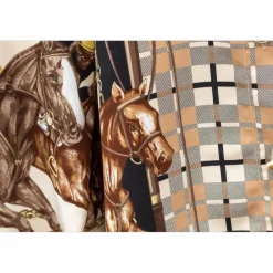 Chemisier motif équestre - jockey - vintage - équitation - Taille M*- Marque inconnue - Sale