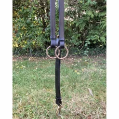 Collier de chasse Elastique Gris / Cuir Noir Stationata*Time Rider