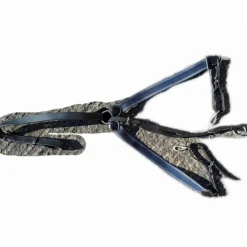 Collier de chasse T cob cuir noir gros élastiques larges bleu*- Marque inconnue - Hot