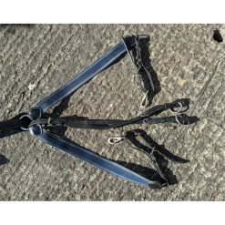 Collier de chasse T cob cuir noir gros élastiques larges bleu*- Marque inconnue - Hot