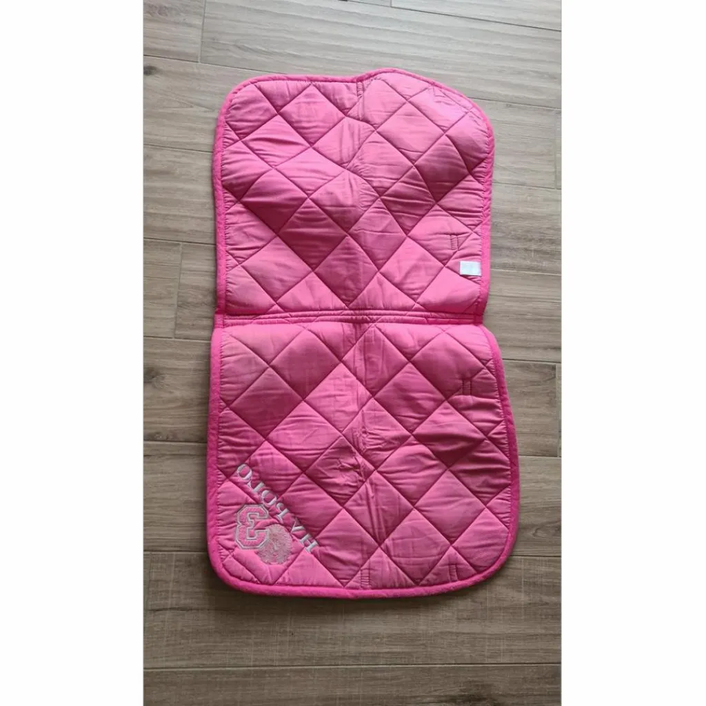 HV Polo Ensemble Tapis + Bonnet>Ensemble dressage rose tapis-bonnet-bandes