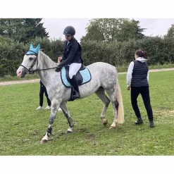 Equitheme Ensemble Tapis + Bonnet>ensemble equithème bleu