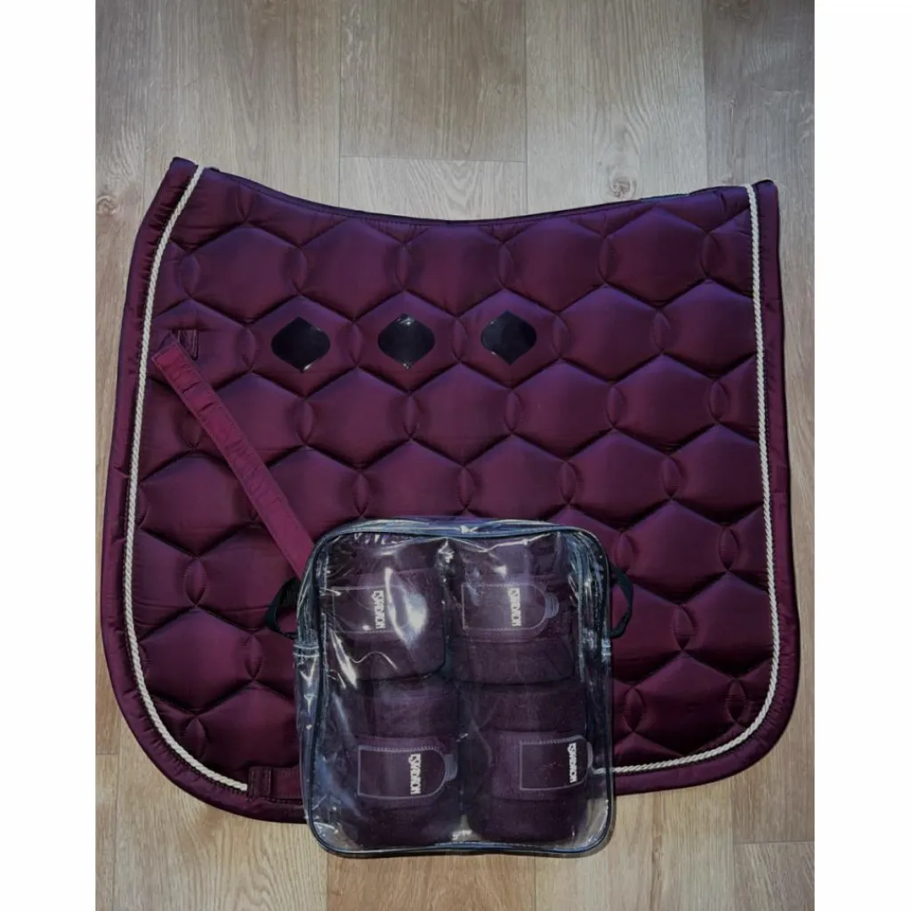 Ensemble Tapis + Bandes de Polo bordeaux*Eskadron Hot
