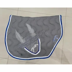 Penelope Leprevost Ensemble Tapis + Bonnet>Ensemble tapis et bonnet pénélope gris et bleu roi