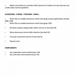 equipements equitation*Alexandra Ledermann New