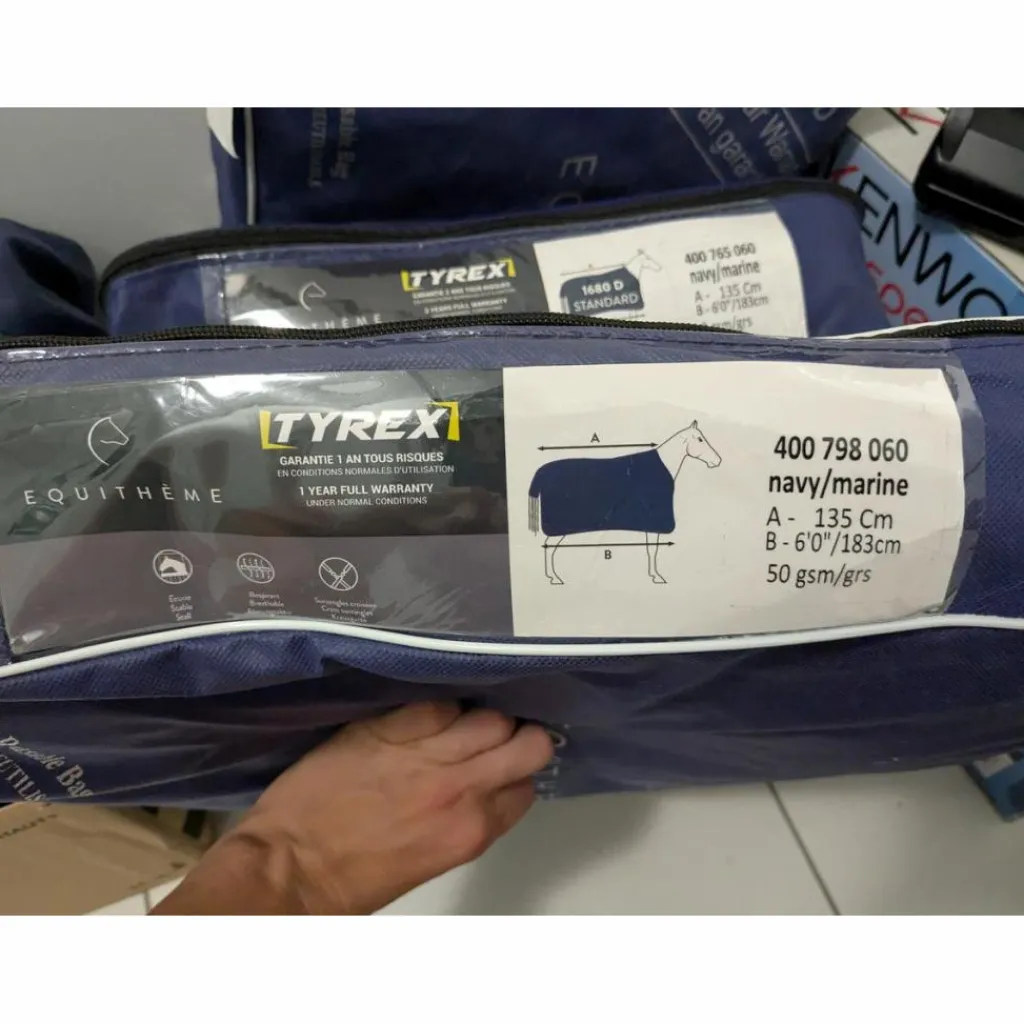 Equitheme Couvertures>Equithème couverture Tyrex 840D, 50g, taille 6'0 135cm