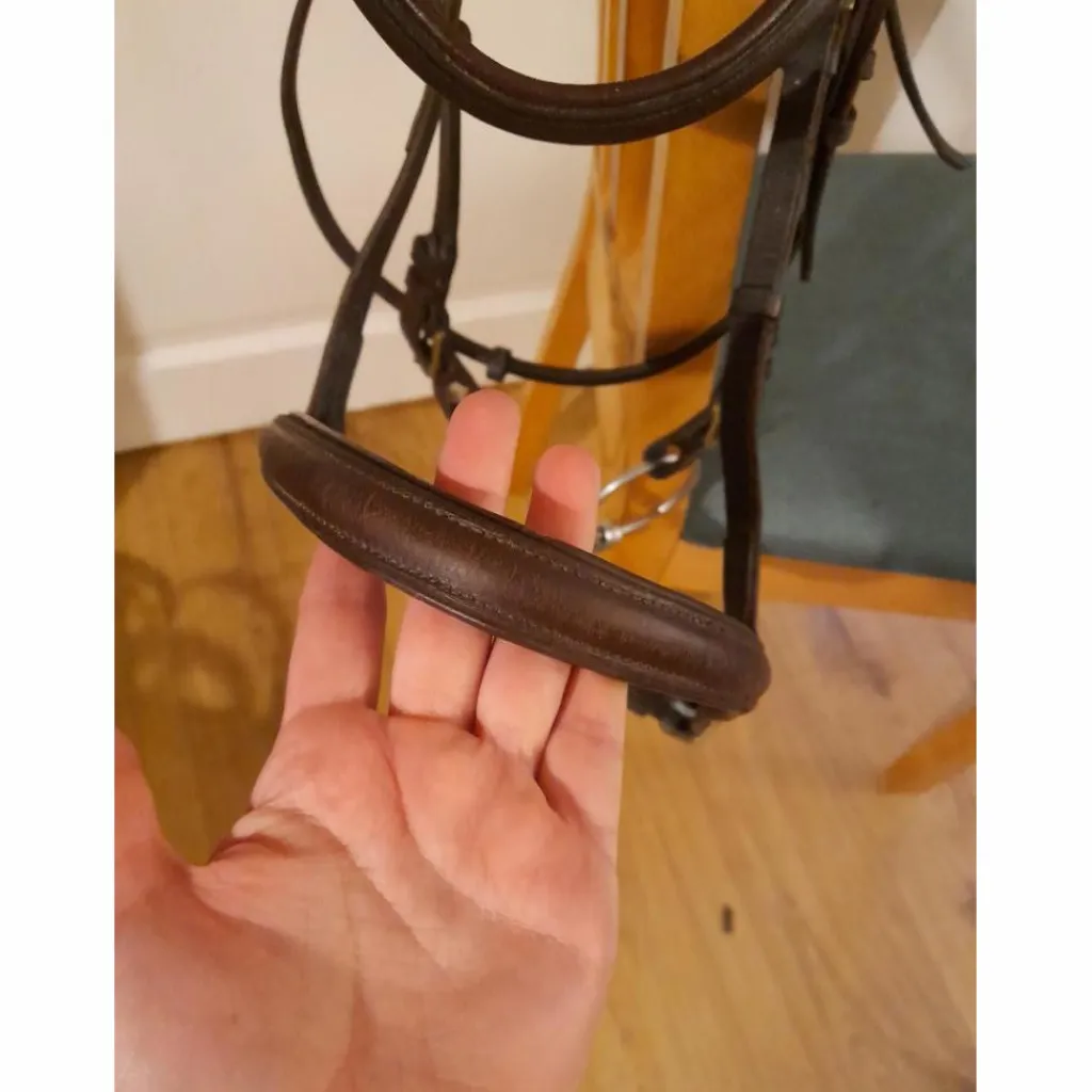 Filet bridon cuir marron cheval*- Marque inconnue - Outlet