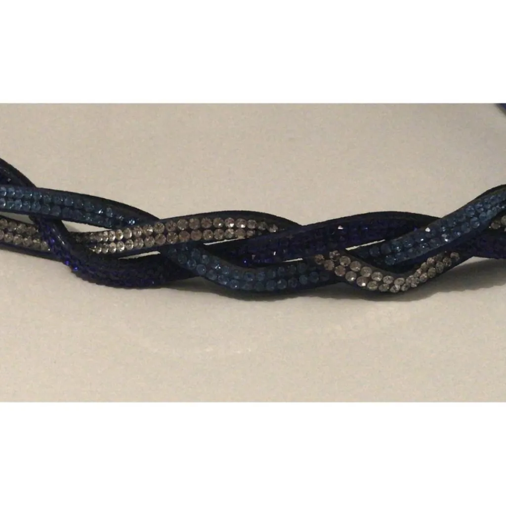 Accessoires>Frontal Strass bleu Poney