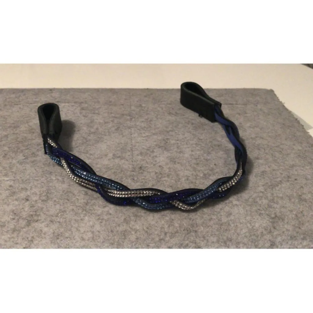 Accessoires>Frontal Strass bleu Poney