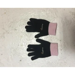Gants marron et rose*Fouganza Outlet