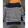 gilet rayée bleu marine et blanc taille M*Felix Bhuler Hot