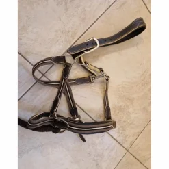 Licol cuir et tissu + longe*Fouganza Outlet