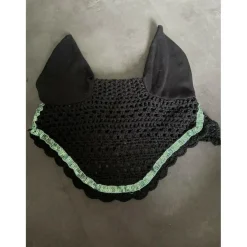 Lot tapis, bonnet, bandes vert d'eau/noir* Discount