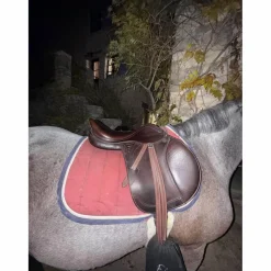 Paire d'étrivières de la marque en cuir brun.*Prestige Best