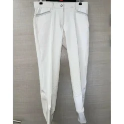 Pantalon blanc avec strass taille 42*Euro-star New