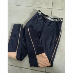 pantalon bleu marine et orange*Fouganza Discount