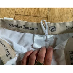 Pantalons De Concours>Pantalon concours blanc Nicolas Touzaint