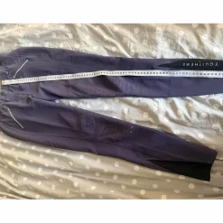 Pantalon équitation cheval poney Equithème Lotty 36/S grip antidérapant bleu marine violet*Equitheme Hot