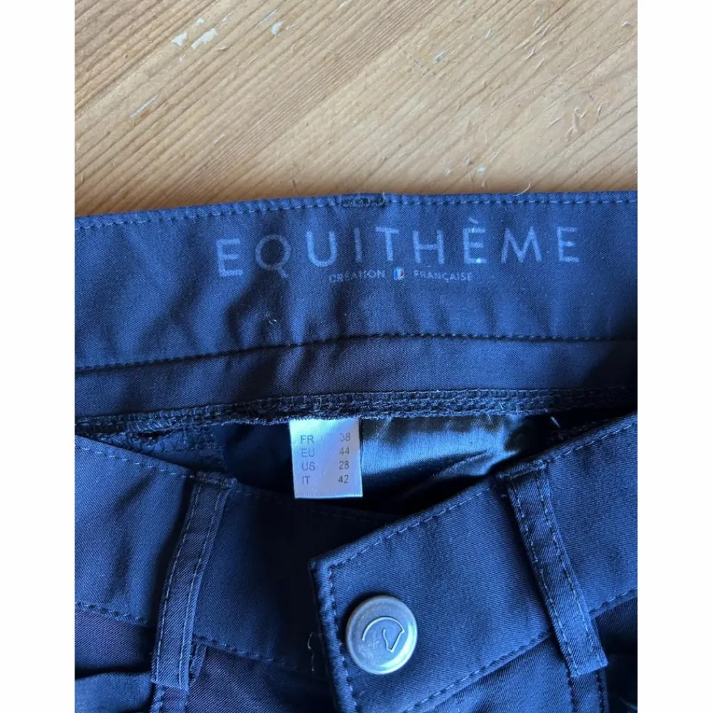 Pantalon équitation noir Equithème Georg fond silicone homme*Equitheme Clearance
