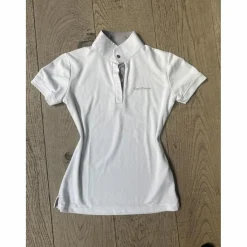 Equitheme Chemises & Polos>Polo blanc concours manches courtes