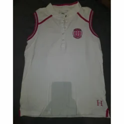 Polo concours blanc et rose*Harcour Hot