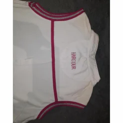 Polo concours blanc et rose*Harcour Hot