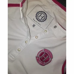 Polo concours blanc et rose*Harcour Hot
