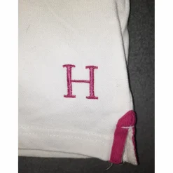 Polo concours blanc et rose*Harcour Hot