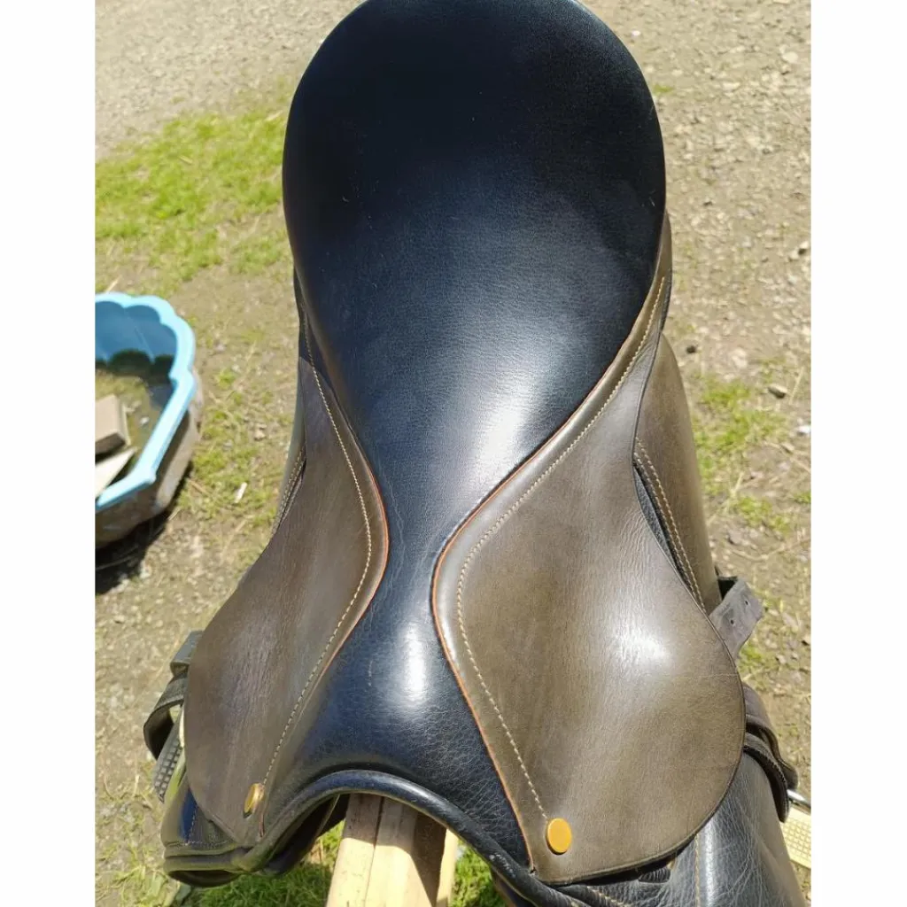- Marque inconnue - Selles De Dressage>Selle de dressage cuir 2 couleurs