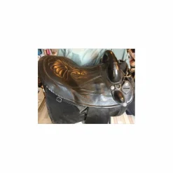 - Marque inconnue - Autres Selles (Amazone, Barefoot, Australienne...)>Selle EZ fit en cuir sans arcon + accessoires