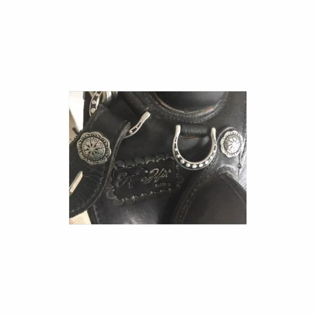- Marque inconnue - Autres Selles (Amazone, Barefoot, Australienne...)>Selle EZ fit en cuir sans arcon + accessoires