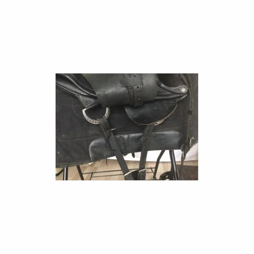 - Marque inconnue - Autres Selles (Amazone, Barefoot, Australienne...)>Selle EZ fit en cuir sans arcon + accessoires
