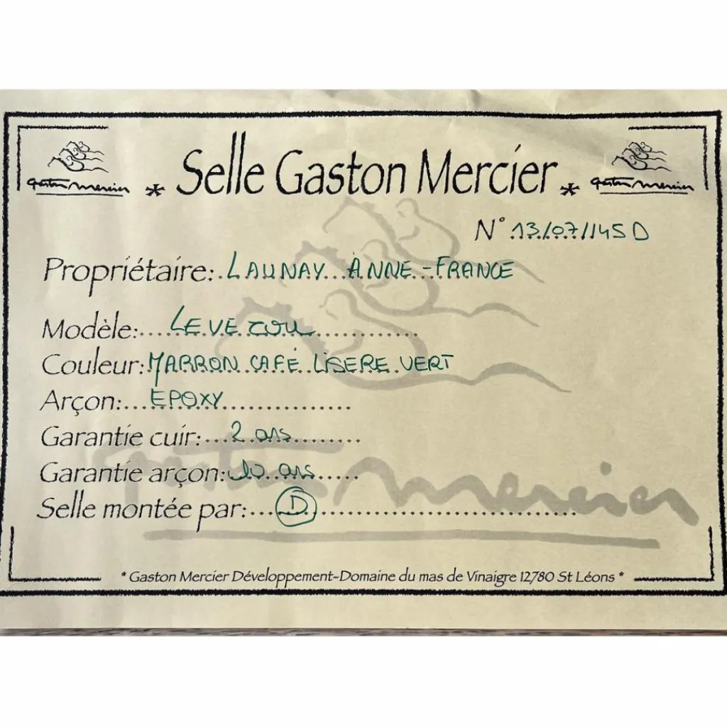 Gaston Mercier Selles D'Endurance>Selle Levezou