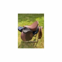 Selle équitation cuir 17,5" - 500 marron*Fouganza Best