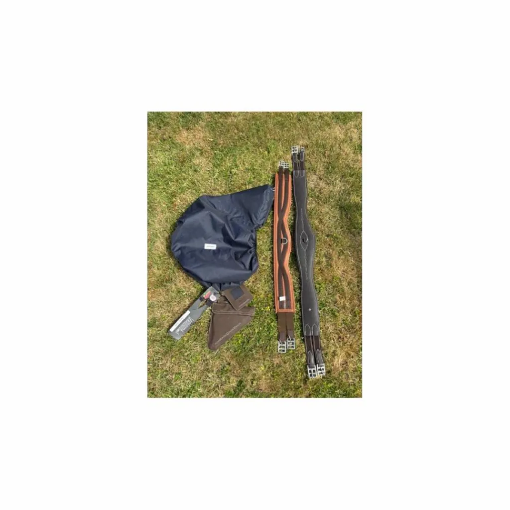 Selle équitation cuir 17,5" - 500 marron*Fouganza Best