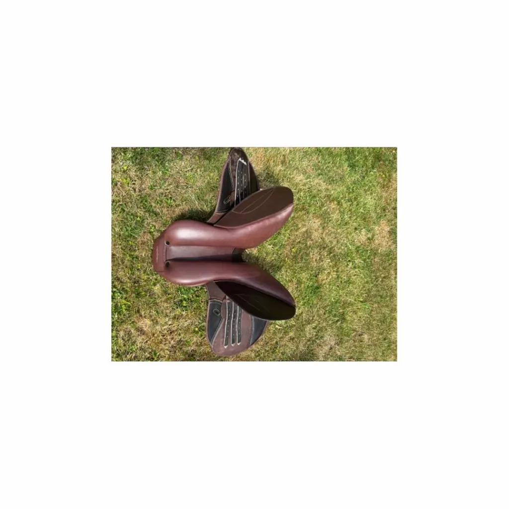 Selle équitation cuir 17,5" - 500 marron*Fouganza Best