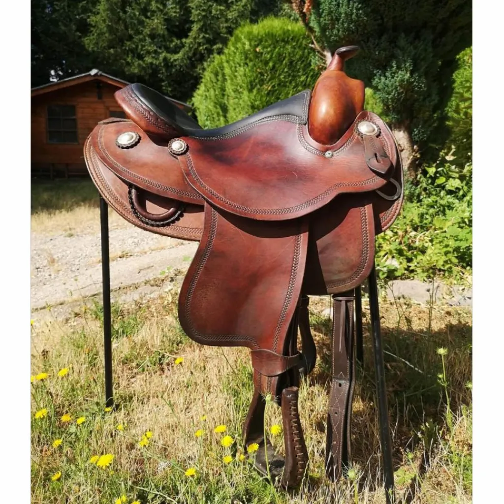 - Marque inconnue - Selles De Western>selle western continental round skier